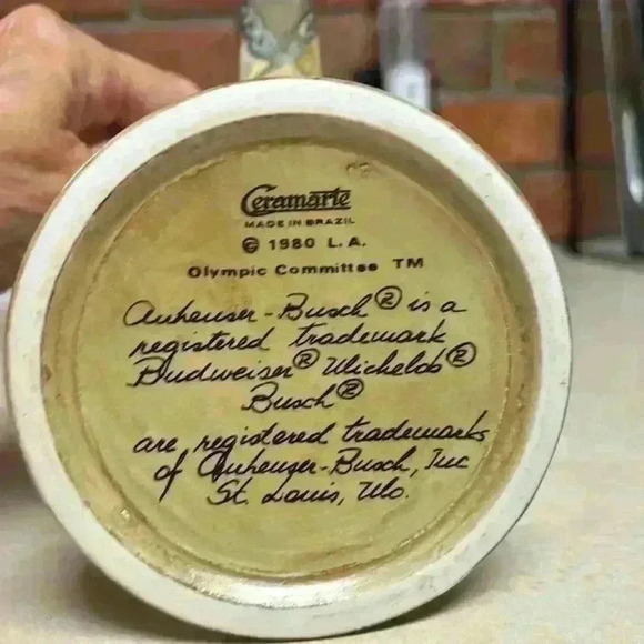 Anheuser Busch Los Angeles Olympic Games Stein 1980/1984 Made by Ceramante - Picture 10 of 10